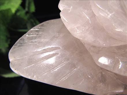 ローズクォーツ 薔薇 彫刻置物 クォーツ 天然石