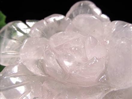 ローズクォーツ 薔薇 彫刻置物 クォーツ 天然石