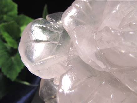 ローズクォーツ 薔薇 彫刻置物 クォーツ 天然石