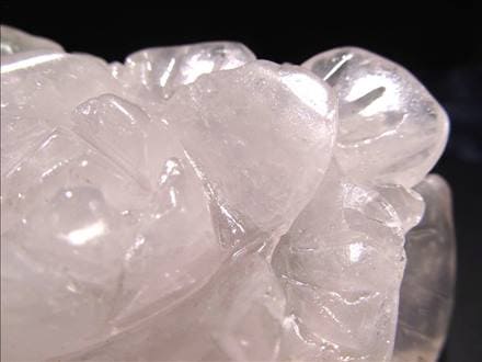 ローズクォーツ 薔薇 彫刻置物 クォーツ 天然石