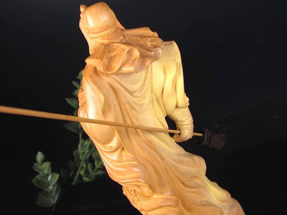 関羽 三国志 柘植 置物 ツゲ