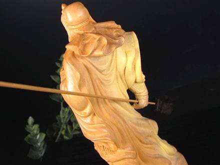 関羽 三国志 柘植 置物 ツゲ