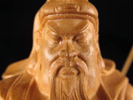 関羽 三国志 柘植 置物 ツゲ