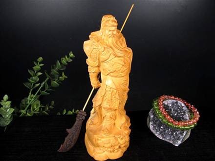 関羽 三国志 柘植 置物 ツゲ