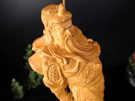 関羽 三国志 柘植 置物 ツゲ