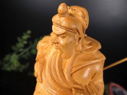 関羽 三国志 柘植 置物 ツゲ