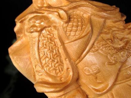 関羽 三国志 柘植 置物 ツゲ