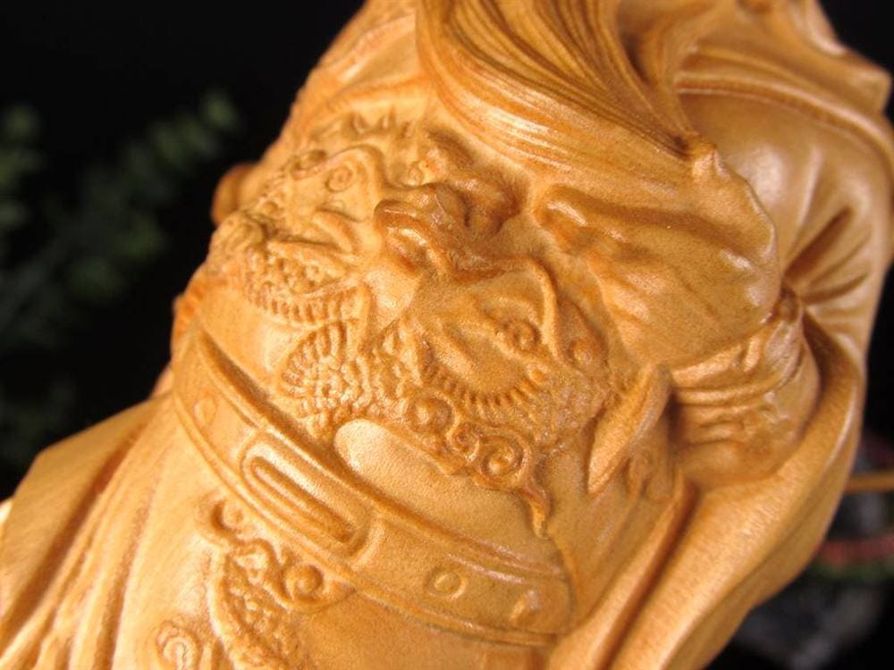 関羽 三国志 柘植 置物 ツゲ