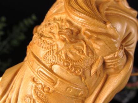 関羽 三国志 柘植 置物 ツゲ