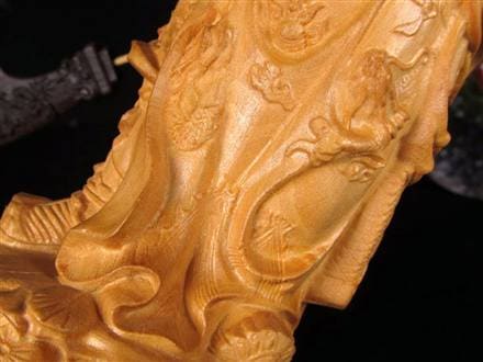 関羽 三国志 柘植 置物 ツゲ