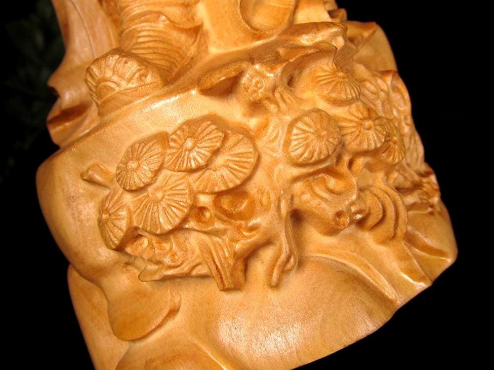 関羽 三国志 柘植 置物 ツゲ