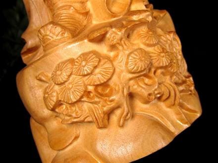 関羽 三国志 柘植 置物 ツゲ