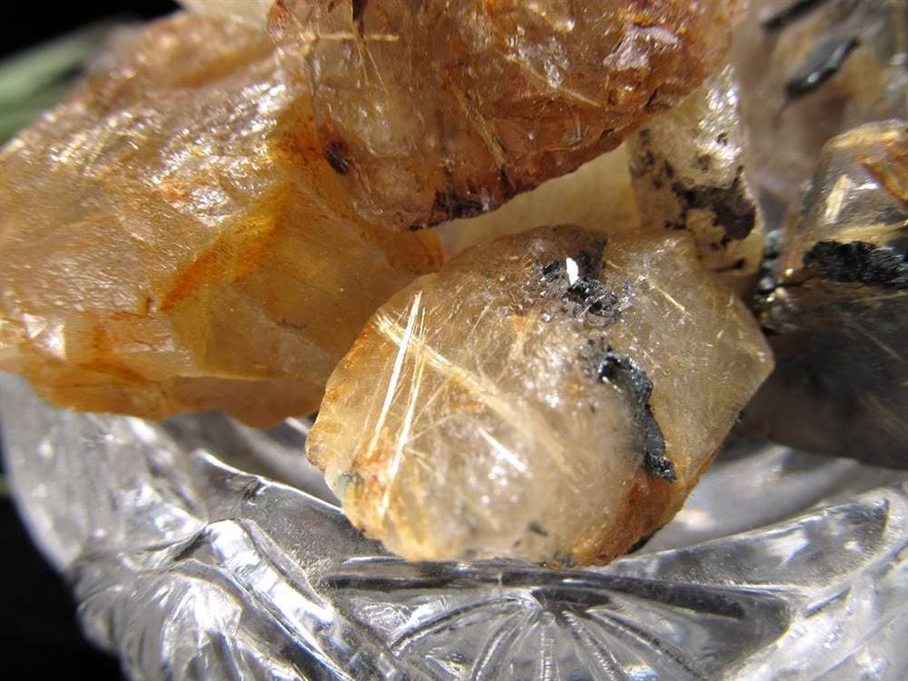 ゴールドルチル 金針水晶 原石 タイチンルチル 天然石