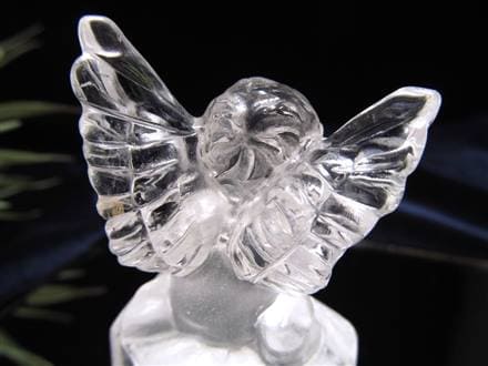 天然水晶 エンジェル 天使 彫刻 置物