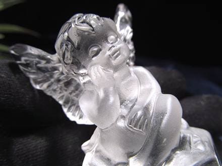 天然水晶 エンジェル 天使 彫刻 置物