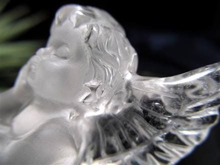天然水晶 エンジェル 天使 彫刻 置物