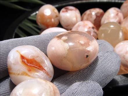チェリーブロッサムアゲート 桜瑪瑙 タンブル 握り石 詰め合わせ 磨き石