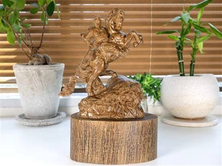 関羽 木彫り彫刻 三国志 青龍偃月刀 商売繁盛