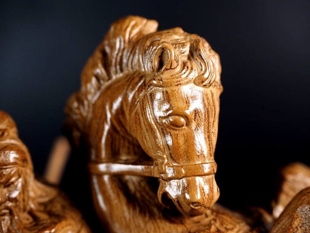 関羽 木彫り彫刻 三国志 青龍偃月刀 商売繁盛