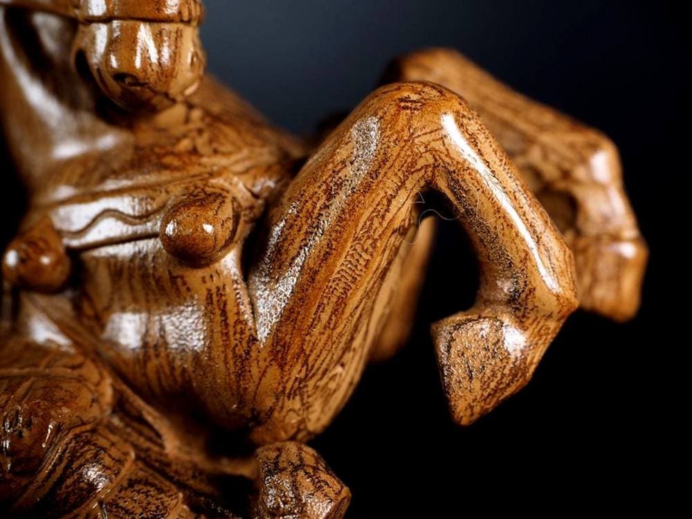 関羽 木彫り彫刻 三国志 青龍偃月刀 商売繁盛