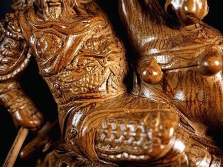 関羽 木彫り彫刻 三国志 青龍偃月刀 商売繁盛