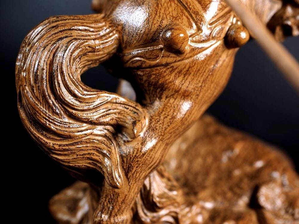 関羽 木彫り彫刻 三国志 青龍偃月刀 商売繁盛