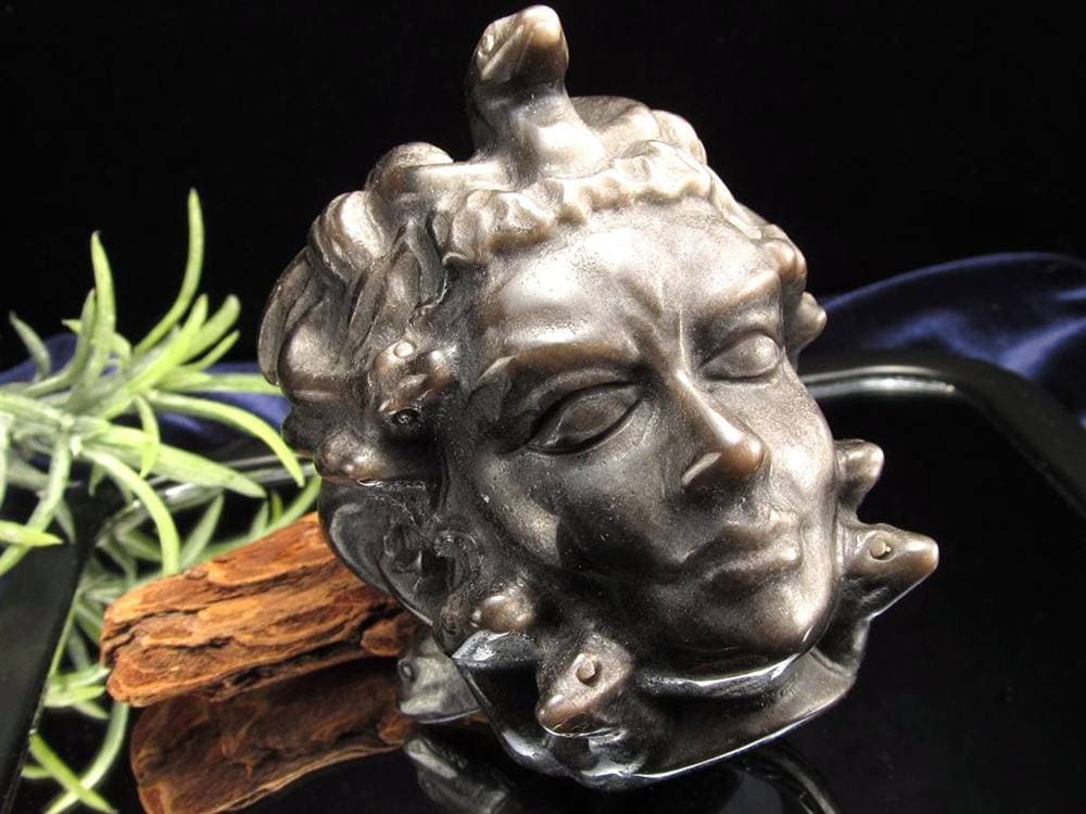 オブシディアン メデューサ メドゥーサ シルバーオブシディアン 天然石