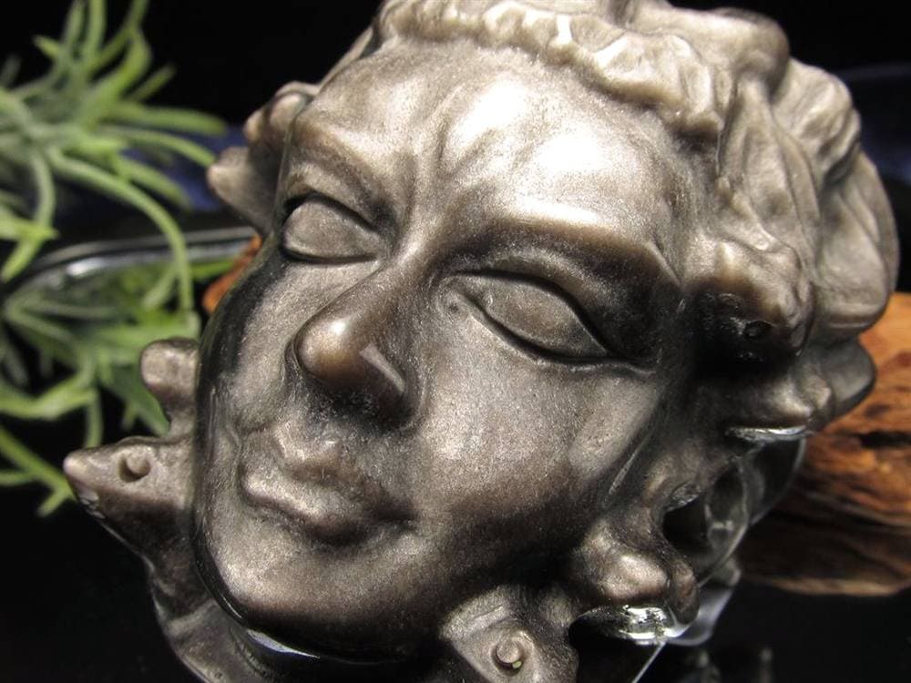 オブシディアン メデューサ メドゥーサ シルバーオブシディアン 天然石