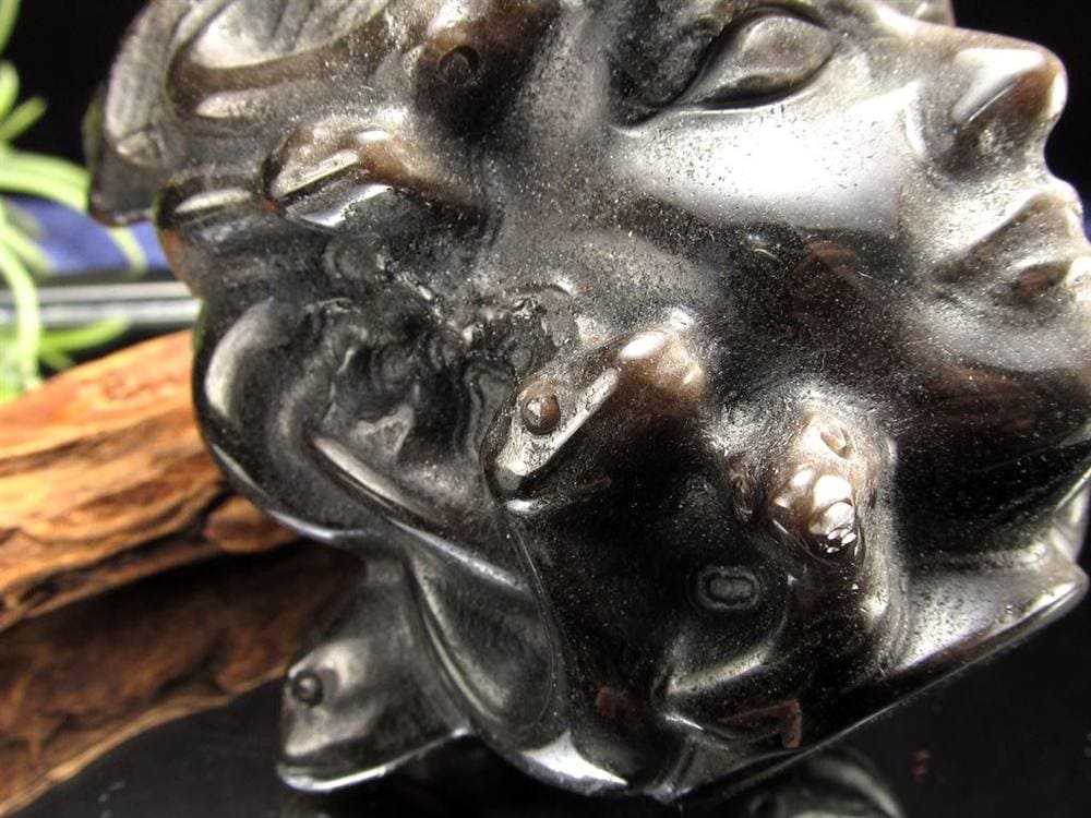 オブシディアン メデューサ メドゥーサ シルバーオブシディアン 天然石