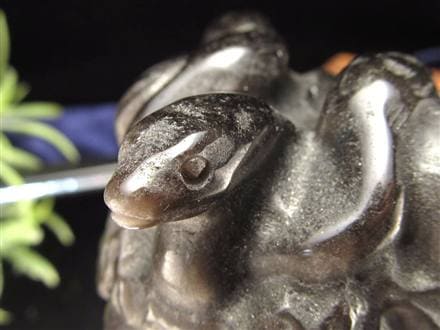 オブシディアン メデューサ メドゥーサ シルバーオブシディアン 天然石