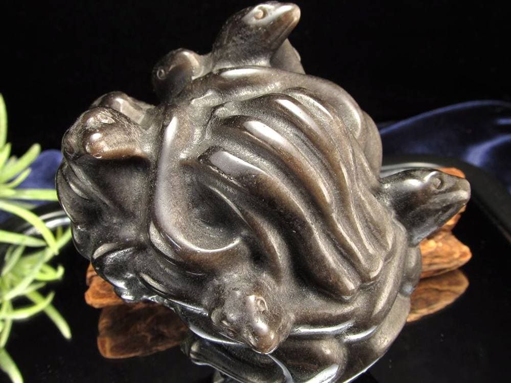 オブシディアン メデューサ メドゥーサ シルバーオブシディアン 天然石