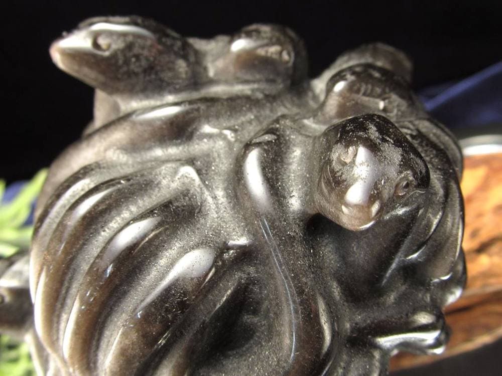 オブシディアン メデューサ メドゥーサ シルバーオブシディアン 天然石