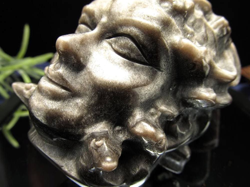 オブシディアン メデューサ メドゥーサ シルバーオブシディアン 天然石