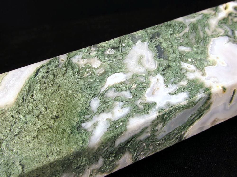 モスアゲート 苔瑪瑙 天然石 六角柱 ポイント