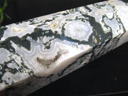 モスアゲート 苔瑪瑙 天然石 六角柱 ポイント