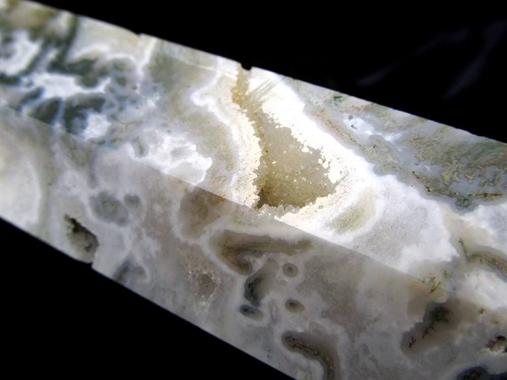 モスアゲート 苔瑪瑙 天然石 六角柱 ポイント