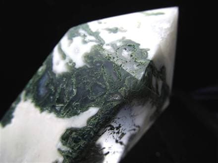 モスアゲート 苔瑪瑙 天然石 六角柱 ポイント