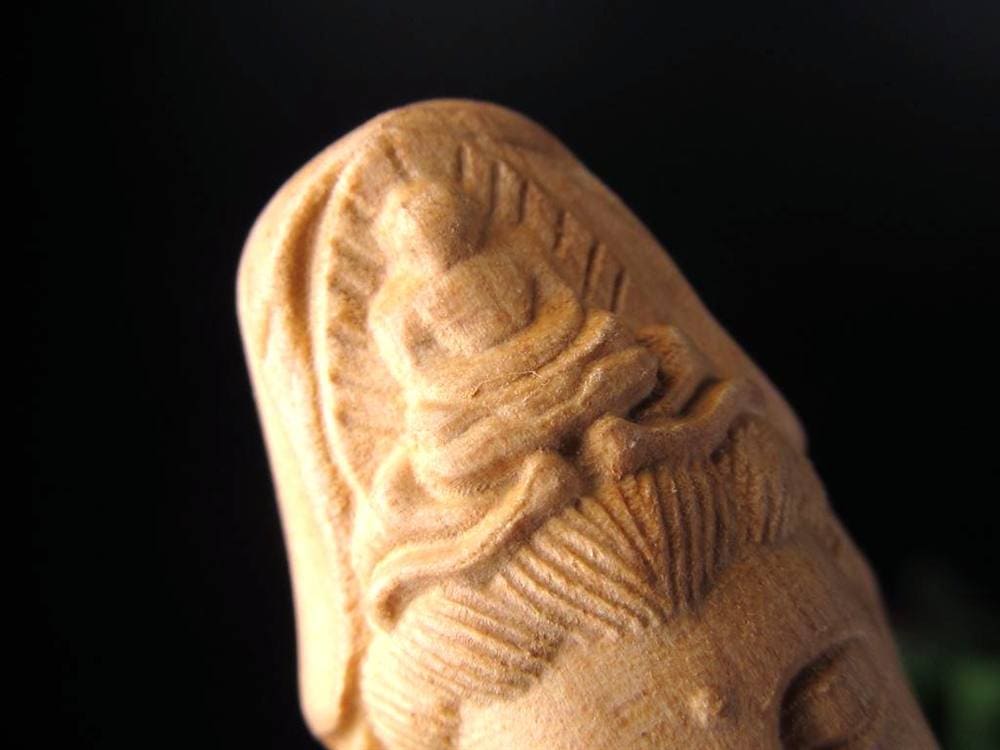 子安観音 観音 観音菩薩 置物 天然木 彫刻