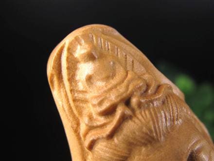 子安観音 観音 観音菩薩 置物 天然木 彫刻