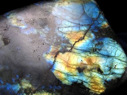 ラブラドライト 置物 ブルーシラー 原石 ポリッシュ