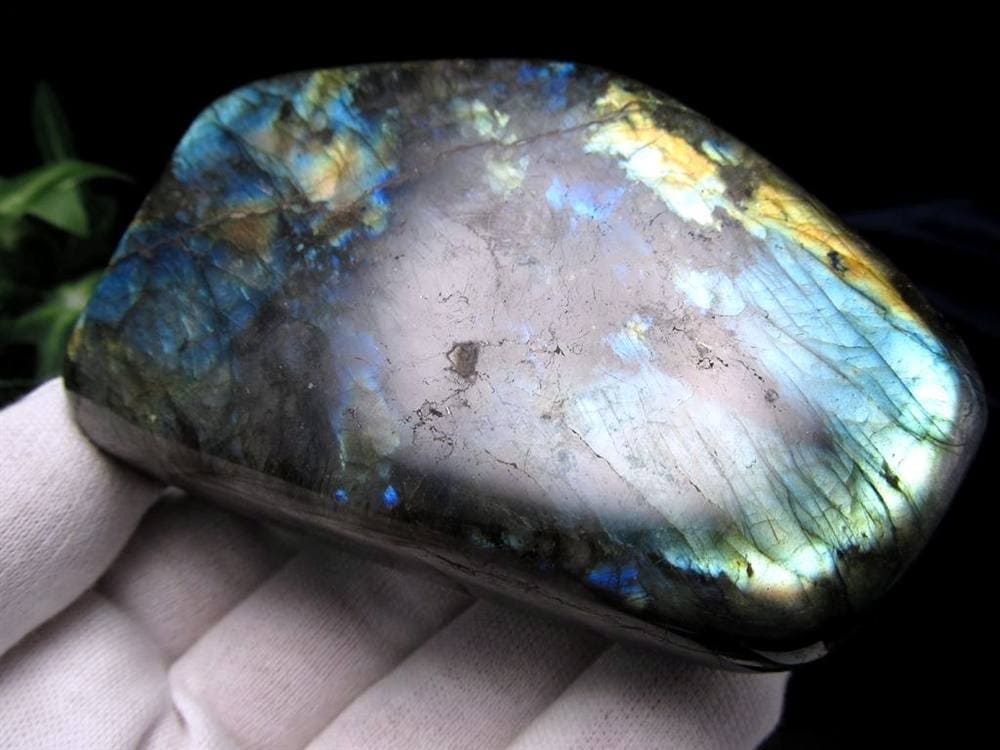 ラブラドライト 置物 ブルーシラー 原石 ポリッシュ