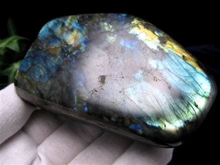 ラブラドライト 置物 ブルーシラー 原石 ポリッシュ