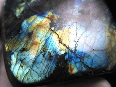 ラブラドライト 置物 ブルーシラー 原石 ポリッシュ