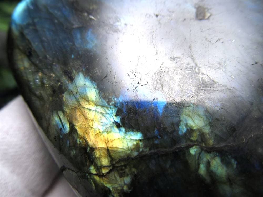 ラブラドライト 置物 ブルーシラー 原石 ポリッシュ