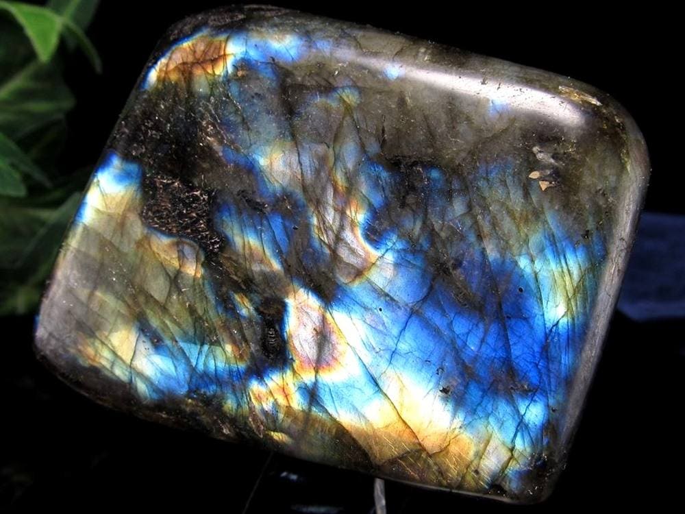 ラブラドライト 置物 ブルーシラー 原石 ポリッシュ