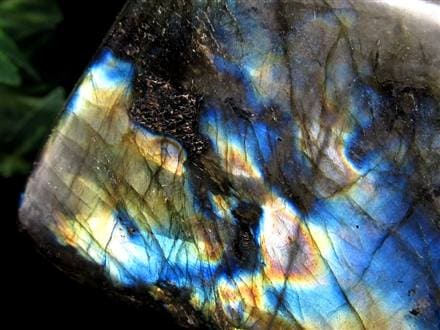 ラブラドライト 置物 ブルーシラー 原石 ポリッシュ