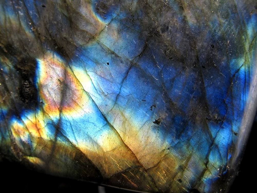 ラブラドライト 置物 ブルーシラー 原石 ポリッシュ