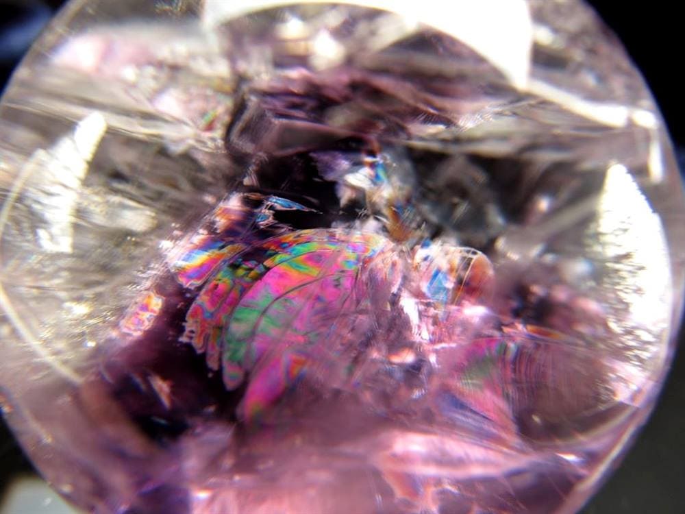 アメジストファントムクォーツ 紫幻影水晶 ファントムクォーツ 丸玉 スフィア