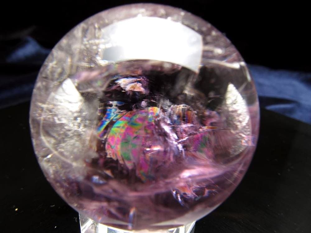 アメジストファントムクォーツ 紫幻影水晶 ファントムクォーツ 丸玉 スフィア