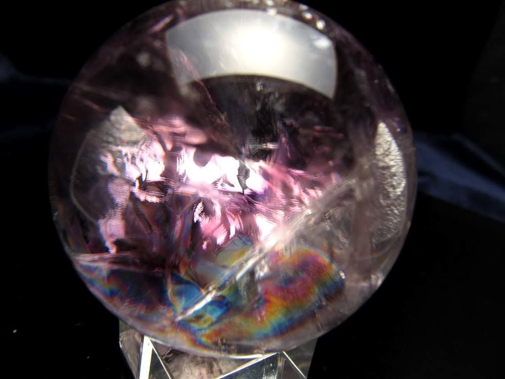 アメジストファントムクォーツ 紫幻影水晶 ファントムクォーツ 丸玉 スフィア